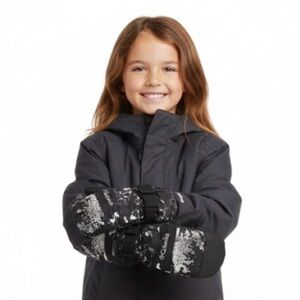 Columbia Youth Small Black White Ski Snowboard Winter Whirlibird ll Mittens